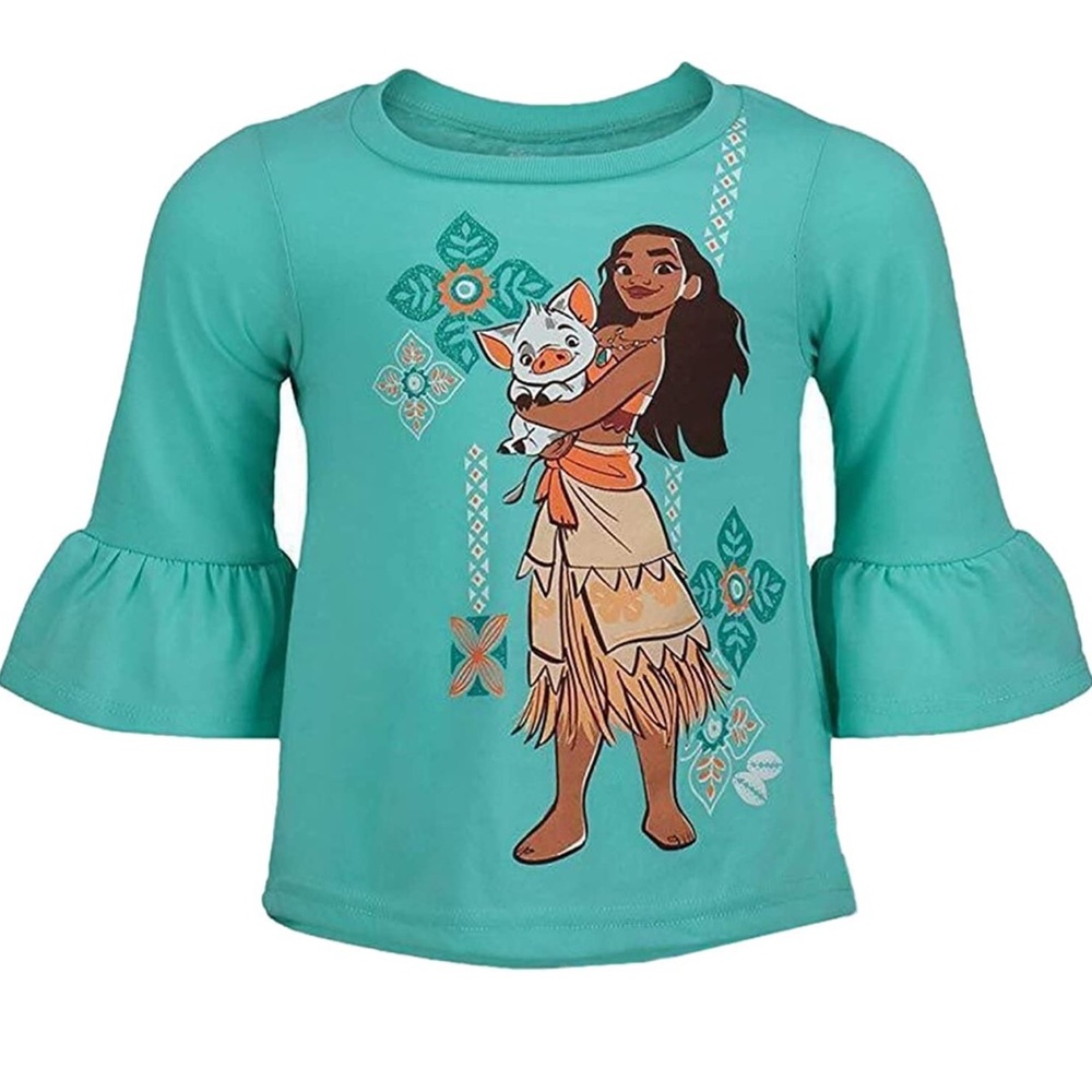 Disney Moana Long Sleeve Puff Sleeve Size 10/12